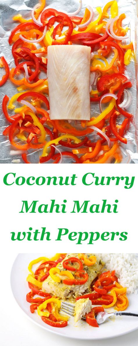 #ad Coconut Curry Mahi Mahi with Peppers ~ This is so easy, just add everything to a foil packet and bake or grill! The fish comes out perfectly flaky and full of flavor with the Peppers and Coconut Curry sauce! | Tastefulventure.com made in partnership with @freshfromflorida #IC #FreshFromFlorida Mahi Mahi Recipe, Coconut Curry Sauce, Foil Packet, Recipe Indian, Delicious Gluten Free Recipes, Curry Sauce, Coconut Curry, Mahi Mahi, Simple Recipes