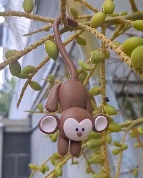 A monkey in the garden 😁 #polymerclay #polymerclayaccessories #miniatures #claysculpting Clay Monkey, Small Monkey, Christmas Clay, Gift Inspo, A Monkey, Clay Animals, Ceramics Projects, Sculpting Clay, Diy Clay