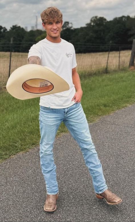 Country Guy Outfits, Mens Cowboy Boots Outfit, Boy Fits, Country Boy, Mens Cowboy, Guys Clothing Styles, Country Men, Mens Cowboy Boots, Teen Boy