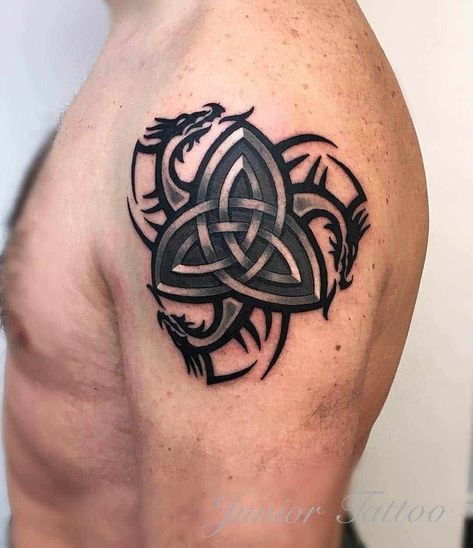 Celtic Dragon Tattoos For Men, Viking Shoulder Tattoo Men, Celtic Tattoos For Men Irish, Sean Tattoo, Dragon Tattoo Designs For Men, Dragon Tattoo Hip, Small Celtic Tattoos, Dragon Tattoo Images, Celtic Tattoo For Women