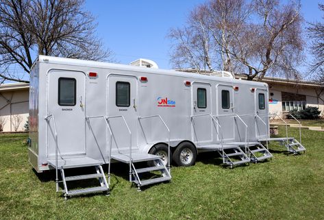 Deluxe Flush Luxury Restroom Trailer | Fancy Porta Potties Decorate Porta Potty For Wedding, Bathroom Trailer Wedding, Hiding Porta Potty Wedding, Porta Potty Wedding, Fancy Porta Potty, Trailer Porta Potty, Portable Luxury Bathroom Trailer, Bathroom Trailer, Luxury Restroom