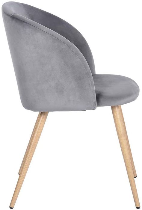 AmazonSmile - HomyCasa Dining Chair Accent Chair Set of 2 for Living Room, Side Chair Guest Chair Velvet Fabric Ergonomic Padded Seat Armrest with Metal Legs Scandinavian Style Indoor Coffee Shop Grey - Chairs Indoor Coffee Shop, Accent Chair Set, Guest Chair, Grey Chair, Side Chair, Accent Chair, Scandinavian Style, Velvet Fabric, Christmas List