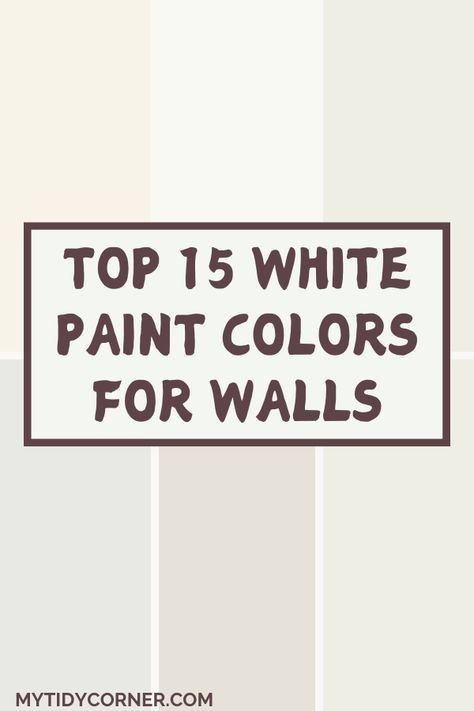 Collage of the top white paint colors for walls. Linen White Paint, White Paint Colors For Walls, Colors For Walls, Best White Paint Colors, Colors For Home, Dove Painting, Pink Paint Colors, Best White Paint, Farmhouse Paint Colors