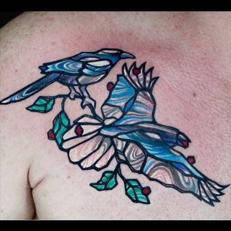 St Marq's stained glass tattoo from Ink Master elimination challenge. Mosaic Tattoo, Ink Master Tattoos, Stained Glass Tattoo, Glass Tattoo, 3 Tattoo, Stained Glass Birds, Ink Master, Birds Tattoo, Tattoo Ink