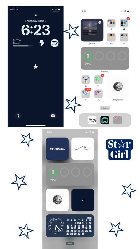 navy blue star girl ios layout Ios Layout, Phone Organization, Star Girl, New Phones, Blue Star, Blue Wallpapers, Ios, Ipad, Layout