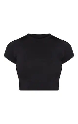 Plain Crop Tops, Tight Crop Top, T Shirt Crop Top, Short Sleeve Crop Top, Crop T Shirt, Clothing Mockup, Crop Top Outfits, Short Sleeve Cropped Top, Cropped T Shirt