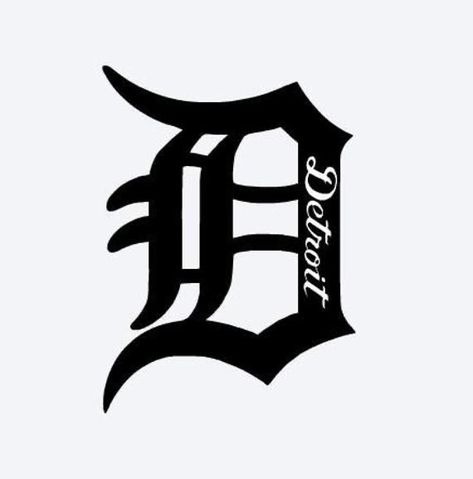 Detroit Tattoo, Detroit Logo, Old English D, Faith Hope Love Tattoo, Detroit Lions Logo, Detroit Sports, Detroit Tigers Baseball, D Logo, Marshall Mathers