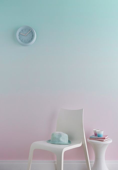 Ombre Painted Walls, Girls Room Paint, Ombre Paint, Crown Paints, Ombre Wall, Diy Wall Painting, Room Wall Painting, Bedroom Wall Designs, Bedroom Wall Paint