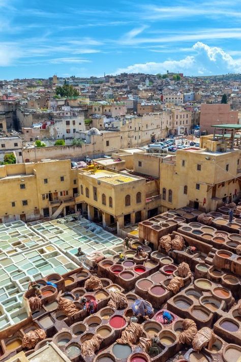 Fès a une atmosphère particulière. Traversez les murs de la célèbre médina de Fès, et flânez dans les rues du quartier de Fès-El-Bali. Le Bab Boujloud est la voie la plus facile pour entrer dans la médina. Les places et les ruelles résonnent de musiques du monde, à l'occasion du Festival des musiques qui se tient dans l'ancienne capitale impériale. Ne partez pas sans avoir goûté à la gastronomie de la ville, réputée pour être l'une des meilleures au monde. Morocco Tourism, Backpack Through Europe, Morocco Tours, English Projects, Desert Travel, Desert Tour, Mediterranean Landscaping, View Wallpaper, Morocco Travel