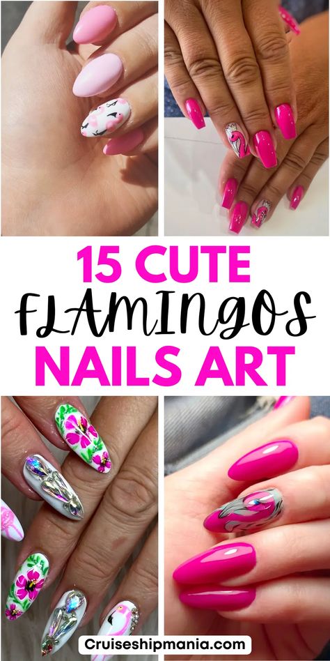 Flamingo nails are the perfect way to add a touch of tropical fun to your style. I love how these designs capture the playful elegance of flamingos, with Flamingos Nails, Flamingo Nail Designs, Nail Designs Modern, Nail Ideas Easy, Flamingo Nail Art, Nail Art Elegant, Quick Nail Designs, Light Blue Nail Designs, Flamingo Nails