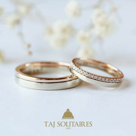 Wedding Bands Ideas Couple, Wedding Bands Design Ideas, Wedding Ring Designs Couple Simple, Weddings Rings Couple, Wedding Bands Pair, Wedding Band Rings Couple, Engagement Bands Couple, Wedding Bands Men And Women, Rings For Wedding Couple