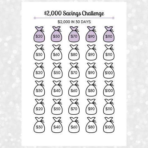 money savings challenge
2,000 savings jar
savings tracker
30 day challenge
save 2,000 in 30 days
30 days savings tracker 2000 In 30 Days, Save 2000, Money Saving Challenge Printable, Monthly Savings Challenge, Savings Tracker Printable, Saving Challenge Printable, Save 1000, Saving Coins, Pink Marker