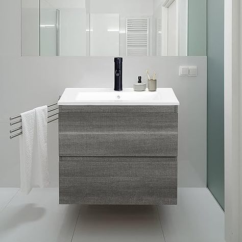 Introducing the game-changer every dad needs for his bathroom sanctuary! Our vanity and sink combo is designed with modern dads in mind. Featuring a sleek design and ample storage, it's the perfect blend of function and style. 🎨 The spacious drawers are perfect for all his grooming essentials, while the durable sink is both stylish and easy to clean. It’s not just a vanity—it’s an upgrade to his morning routine! #VanityForDad #DadsBathroom #StylishAndFunctional #HomeImprovement🏠 Floating Vanity Bathroom, 24 Inch Bathroom Vanity, Wall Mounted Bathroom Vanity, Mounted Bathroom Vanity, Bathroom Vanity With Sink, Vanity With Sink, Integrated Sink, Bathroom Vanity Base, Sink Storage