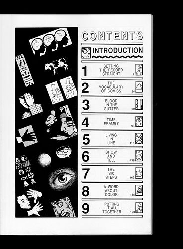 "Understanding Comics: The Invisible Art" Scott McCloud Kitchen Sink Press, 1993 Table Of Contents Magazine, Table Of Contents Example, Contents Page Design, Table Of Contents Design, Magazine Layout Inspiration, Contents Layout, Magazine Table, Index Design, Table Of Contents Page