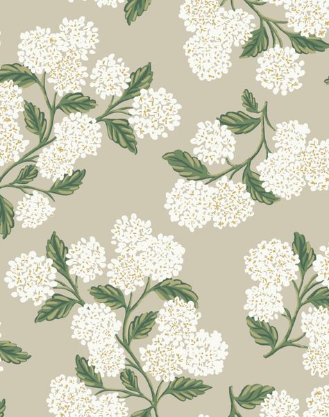 Hydrangea Wallpaper, Linen Wallpaper, York Wallpaper, Beige Wallpaper, Floral Pattern Design, Plant Wallpaper, Wallpaper Rolls, Woven Paper, Wallpaper Paste