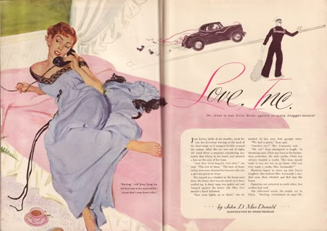 Love, Inc. | Today's Woman: November 1949 Illustration by Gw… | Flickr 50s Ads Woman Vintage Advertisements, Vintage Magazine Illustration, Vintage Magazine Pages, 1950s Illustration, Luv Letter, Chic Illustration, American Illustration, Retro Girls, Magazine Illustration