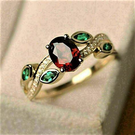 Art Deco Cluster Dainty 10K Solid Gold Ring Oval Garnet & Marquise Emerald Vintage Ring Handmade Stacking Statement Gemstone Women Ring This awesome ring features studded gold ring this style and charm available in thirty six sizes. The unique pattern in and geometric shape of sank make the ring so dainty and minimalist that you can wear it every day. A perfect gift for Valentine's Day anniversaries, birthdays, and graduations, this piece is so cute and sophisticated that you would like to wear Luxury Ruby Ring With Gemstone Accents For Promise, Luxury Ruby Ring With Gemstone Accents For Wedding, Luxury Emerald Cut Ruby Birthstone Ring, Luxury Ruby Birthstone Ring With Gemstone Accents, Luxury Ruby Gemstone Ring As Gift, Luxury Silver Ruby Ring Stackable, Luxury Ruby Gemstone Ring Gift, Luxury Silver Ruby Ring, Elegant Style, Luxury Ruby Birthstone Ring For Engagement