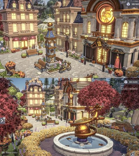 Disney Dreamlight Valley Plaza, Dreamlight Valley Plaza, Dreamland Ideas, Disney House Ideas, Disney Island, Deco Disney, Valley Game, Plaza Design, Disney Dreamlight Valley