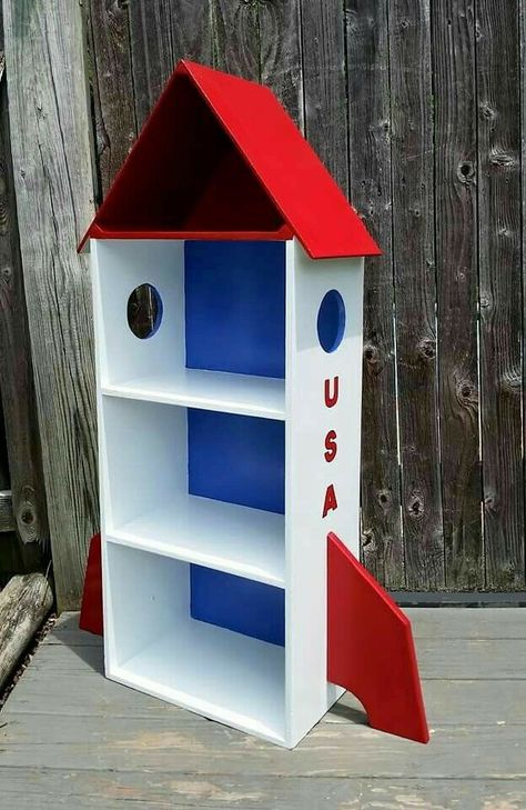 Spaceship Bookshelf, Outer Space Bedroom, Toy Story Room, Galaxy Party, Space Themed Room, Space Ranger, Smith Mountain Lake, Big Kids Room, Space Nursery