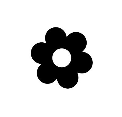 Flower with petals - simple icon, vector download Black Flower Sticker, Flower For Editing, Icons With No Background, Cute Simple Icons, Flower Png Icon, Cute Flower Icon, Flower Icon Png, White Background Icons, Black Png Icons