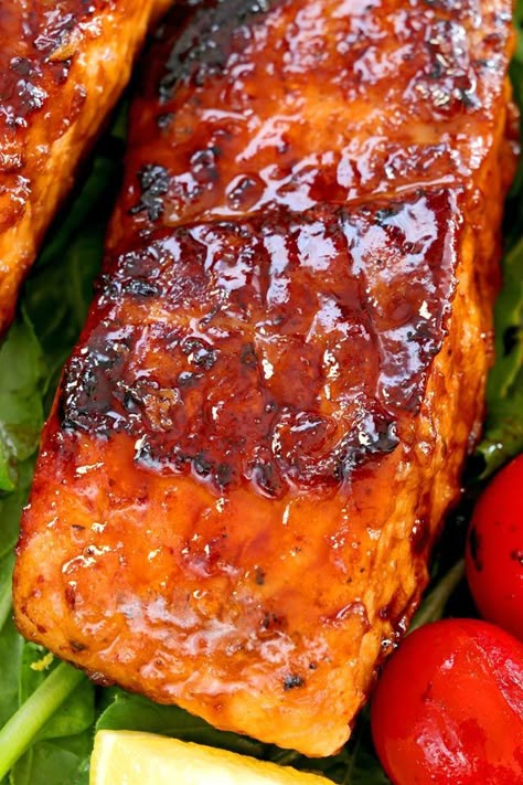 Paleo Salmon Recipe, Soy Glazed Salmon, Salmon Recipe Pan, Honey Glazed Salmon Recipe, Salmon Recipes Pan Seared, Salmon Recipes Baked Healthy, Honey Glazed Salmon, Salmon Glaze Recipes, Honey Salmon