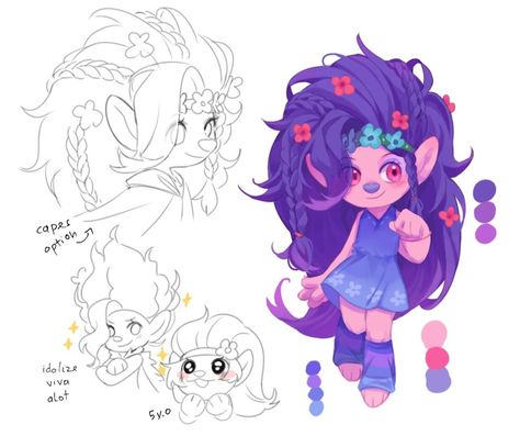 Artist: Aoibonbon17222 Trolls Branch, Poppy And Branch, Trolls Movie, Circus Art, Dreamworks Trolls, Troll Dolls, Cartoon Movies, Art Poses, Girls Cartoon Art