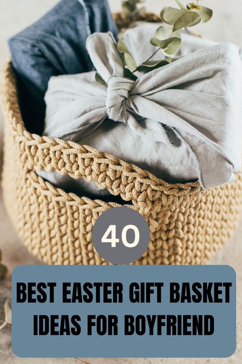 HAPPY EASTER! CHECK OUT 40 CUTE EASTER GIFT BASKET IDEAS FOR YOUR BOYRFRIEND! CREATE THE PERFECT GIFT BASKET WITH THINGS HE WILL ACTUALLY LOVE AND USE! CHECK OUT SOME OF OUR FAVORITE GIFT BASKETS TO DIY! WE HOPE YOU LOVE THIS POST! #FORADULTS #TEENS #BOYS #BOYRFRIEND #BESTFRIEND #DIY #IDEAS Gift Basket Ideas For Adults, Dollar Tree Easter Decor, Gift Basket Ideas For Boyfriend, Basket Ideas For Boyfriend, Creative Easter Baskets, Perfect Gift Basket, Diy Tree Decor, Diy Best Friend Gifts, Easter Tree Decorations