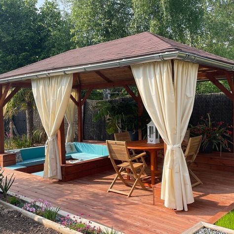 🌞 Let's enjoy the beautiful summer days. Spending time outdoors with friends, family or children is the best thing we can do for ourselves. ☀️ and if you need some shade and protection from the sun, take advantage of my offer of #outdoorcurtains for the #terracegarden ⬇️⬇️⬇️ https://domyaworkshop.etsy.com #gardening #gardenparty #summerrelax #sunbrellaoutdoorcushions #homeinspirations #patioinspiration Boho Garden Decor, Privacy From Neighbors, Outside Curtains, Curtains Outdoor, Outdoor Curtains For Patio, Patio Curtains, Patio Inspiration, Boho Garden, Rain Protection