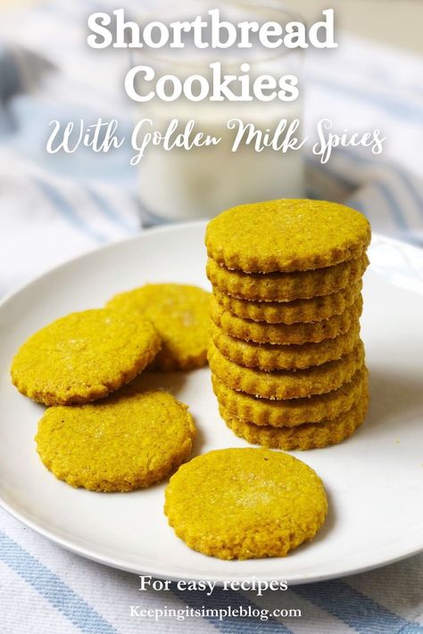 These delicious spiced shortbread cookies have cinnamon, ginger and turmeric (golden milk spices) and they are addictive. The perfect spiced cookies for the holidays and cookie boxes. Spiced Shortbread, Turmeric Golden Milk, Spiced Cookies, Popular Cookies, Decadent Food, Buttery Shortbread Cookies, Cookie Boxes, Shortbread Recipes, Golden Milk