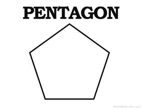 Printable Pentagon Shape Space Preschool, Shape Coloring Pages, Kindergarten Songs, Printable Shapes, Holiday Activities For Kids, Kids Homework, Pentagon Shape, Shapes Preschool, Shapes Worksheets