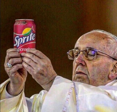 Cranberry Sprite, Sprite Cranberry, Funny Cute Memes, Video Games Memes, Fanta Can, Brain Cells, Video Game Memes, The Pope, Daily Funny