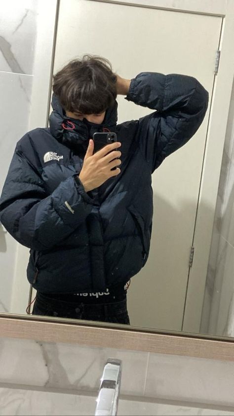 The North Face and Supreme North Face Nuptse, Cute White Guys, Streetwear Men Outfits, Jared Leto, My Vibe, Parka, North Face, The North Face, Winter Outfits