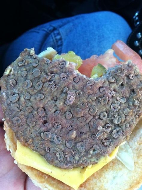 Apparently this was on my friends kids sandwich at Burger King? Wtf is it!?!? No more fast food for me!! Cursed Food, Story Themes, Kid Sandwiches, Ugly Food, Extreme Food, Red Things, Gross Food, Make You Believe, Your Opinion