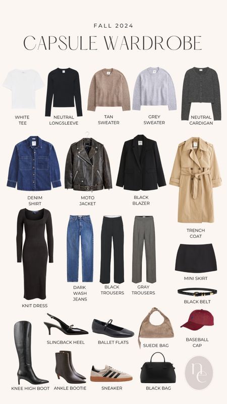 No Effort Outfits, Fall Outfits For The Office, Neutral Wardrobe Outfits, Basic Clothes Essentials, French Chic Outfits, Outfits For The Office, Wardrobe Must Haves, Comfortable Travel Outfit, French Capsule Wardrobe