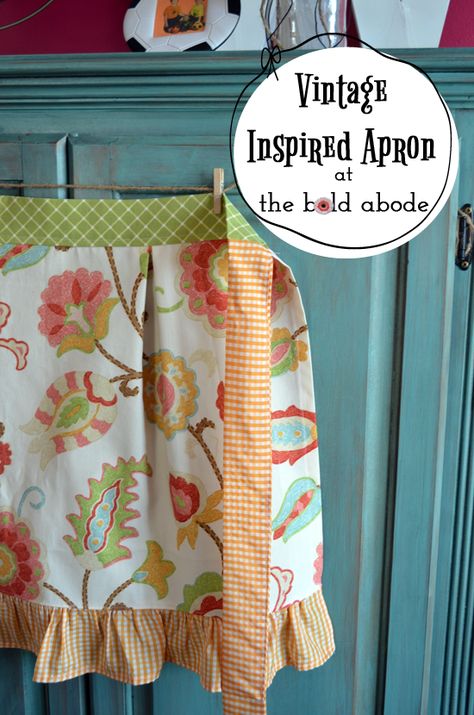 A Bold Apron: The Tina Lou Vintage Apron Pattern, Apron Sewing, Vintage Apron, Sew Ins, An Apron, Trendy Sewing, Vintage Gifts Ideas, Sewing Aprons, Aprons Patterns