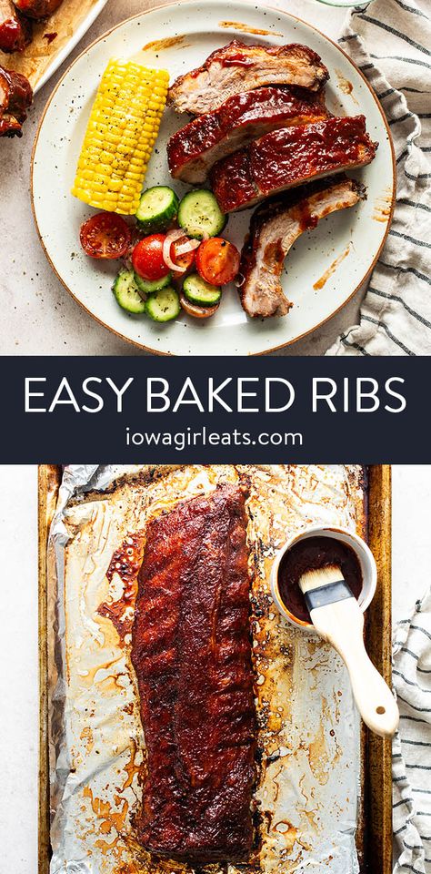 Baby Back Ribs In Oven, Cook Ribs In The Oven, Babyback Ribs In Oven, Back Ribs In Oven, Oven Baked Pork Ribs, Oven Pork Ribs, Best Ribs Recipe, Ribs Recipe Oven, Oven Ribs