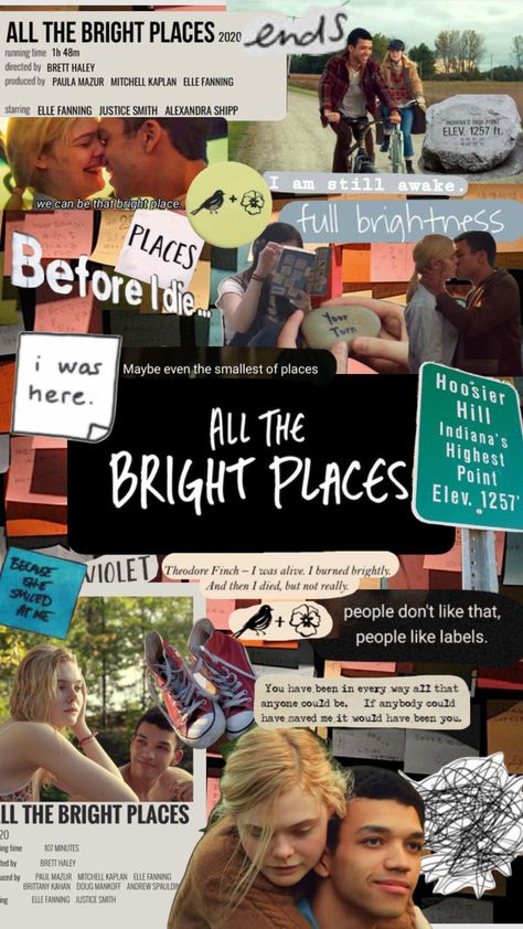 All The Bright Places Wallpapers, All The Bright Places Aesthetic, All The Bright Places Quotes, Theodore Finch, Places Quotes, Book Vibe, Alexandra Shipp, Book Vibes, All The Bright Places