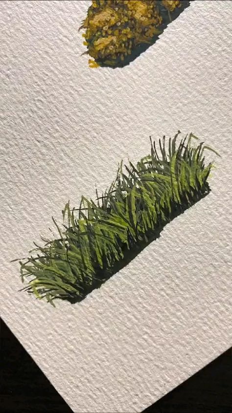 Cat Gouache, Grass Painting, Nature Art Drawings, Art Painting Tools, Small Hallway, Hallway Ideas Entrance, Gouache Art, Landscape Art Painting, Painting Art Lesson