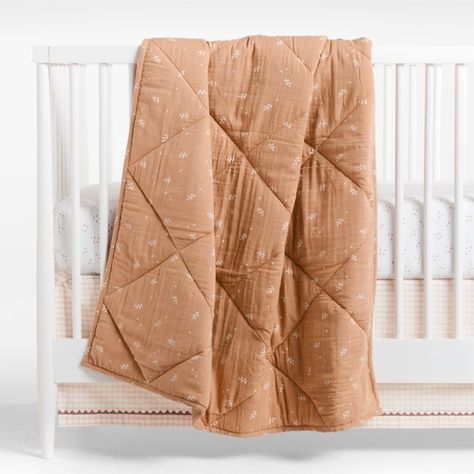 Nursery Decor Earthy Terracotta, Crib Comforter, Baby Crib Quilt, Toddler Crib, Toddler Quilt, Baby Crib Bedding, Crib Blanket, Crib Quilt, Fitted Crib Sheet