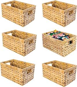 Amazon.com: M4DECOR Set of 6 Wicker Storage Basket, Water Hyacinth Storage Baskets, Wicker Storage Baskets for Shelves, Wicker Baskets for Storage, Woven Baskets For Storage (Medium 6 Packs 12.5 X 8 X 6.5) : Home & Kitchen Rectangle Basket, Wicker Storage Baskets, Storage Baskets For Shelves, Pantry Baskets, Towel Basket, Small Laundry Room Makeover, Baskets For Storage, Diy Mudroom, Mudroom Decor