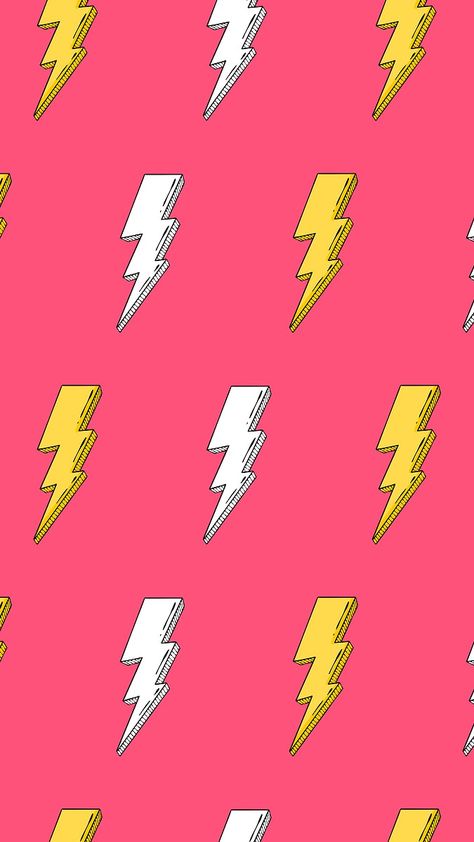 Pink flash patterned mobile wallpaper | free image by rawpixel.com / katie Lightning Bolt Wallpaper, Wallpaper Funky, Pretty Phone Backgrounds, Fun Wallpapers, Billy Batson, Lightning Pattern, Preppy Wallpapers, Food Snap, Free Illustration Images