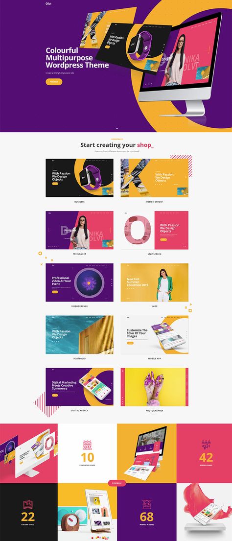 Whimsical Website, Simple Website Design, Business Mom, Wordpress Landing Page, Wordpress Templates, Colorful Website, Website Design Wordpress, Website Business, Wordpress Design