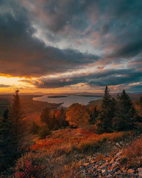 Autumn in Rangeley, Maine Rangeley Maine, Change Is Beautiful, Water Spouts, Clouds Lightning, Maine Usa, National Photography, Sunset View, Earth Lover, What A Wonderful World