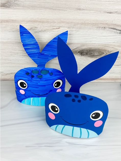 Whale Crafts For Kids, Preschool Ocean Crafts, Diy Fish Costume, Turkey Headband Craft, Whale Costume, Snail And The Whale, Preschool Ocean, Whale Crafts, Shark Craft