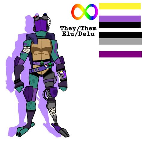 Rottmnt Donnie Eyebrows, Donnie Rottmnt Outfits, Donnie Rottmnt X Y/n, Rottmnt Donnie Soft Shell, Rottmnt Donnie Reference, Rottmnt Clothes, Rottmnt Redesign, Rottmnt Pride, Rottmnt Donnie X Y/n