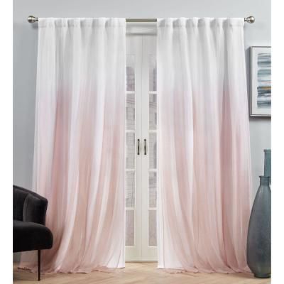 Crescendo Black Blackout Hidden Tab Top Curtain Panel 54 in. W x 96 in. L (2 Panels)-EH8463-04-2-96H - The Home Depot Thermal Window Treatments, Tab Curtains, Tab Top Curtains, Pink Curtains, Darkening Curtains, Exclusive Home, Home Curtains, Intelligent Design, Rod Pocket Curtain Panels