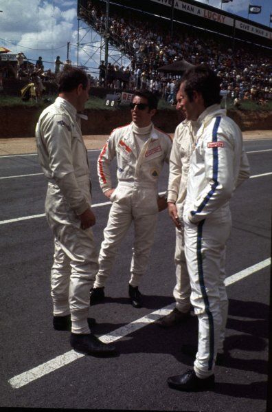 Kyalami, South Africa. 27/2-1/3 1969. Mario Andretti (Team Lotus), Denny Hulme (McLaren) and Jacky Ickx (Brabham/MRD). Hulme finished in 3rd position. Ref-A2B 03. World Copyright - LAT Photographic Peter Revson, Lorenzo Bandini, F1 Monaco, Disney Ride, Ronnie Peterson, Dan Gurney, Mario Andretti, Ferrari Racing, Gilles Villeneuve