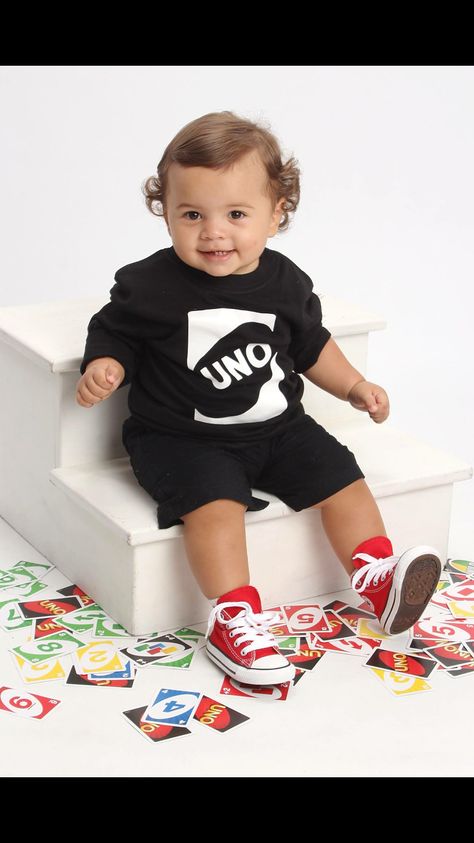 Uno Birthday Theme Uno Photoshoot, Uno Birthday Photoshoot, Uno Themed First Birthday Centerpieces, Uno Themed First Birthday Photo Shoot, Uno Birthday Shirt, Uno Birthday Party Theme, Uno Birthday Party Theme Shirts, Uno Themed First Birthday, Uno Birthday Party