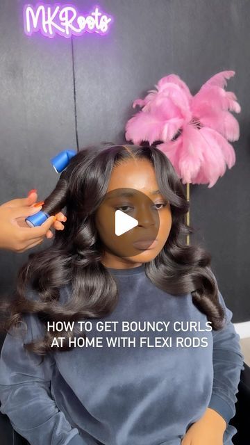 MK✨• MISSISSAUGA HAIRSTYLIST on Instagram: "Highly requested video!! Please save this for later😍

The trick is to wrap the hair FLAT against the flexi rod. This will help to maintain and mimic the shape of the curl to enhance the bounct curl look. 

When taking down the flexi rods, open the bottom of the flexi rod and let the curl drop out on its own. Do NOT unravel as you will ruin the curl. 

I hope this helps" Flexi Rod On Weave, Flexi Rods On Weave Long Hair, Flexi Rod Curls On Weave, Flexi Rod On Sew In, How To Curl Hair With Flexi Rods, Flexi Rod Tutorial, Flexi Rods On Silk Press, How To Use Flexi Rods, Curls With Flexi Rods