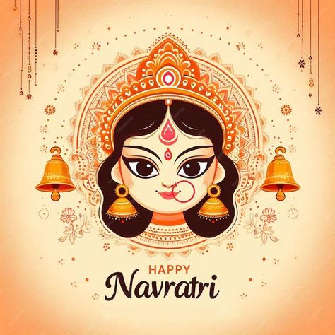 Navratri Poster art illustration | Premium AI-generated image Navratri Poster, Navratri Greetings, Navratri Wallpaper, Poster Art Illustration, Happy Navratri Wishes, Navratri Puja, Krishna Quotes In Hindi, Navratri Wishes, Maa Durga